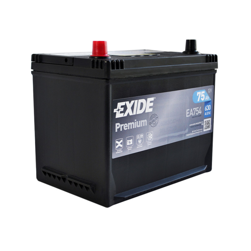 EXIDE Premium Asia (EA754) 75Аh 630Ah R+ (D26)