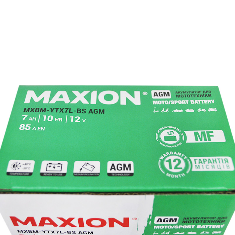 MOTO AGM YTX 7L-BS MAXION (12V, 7A)