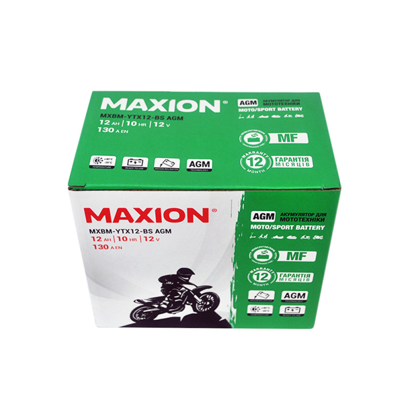MOTO YTX 12-BS MAXION (12V, 10A) 6шт/ящ