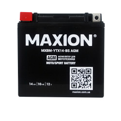 MOTO AGM YTX 14-BS MAXION (12V, 14A) 6шт/ящ