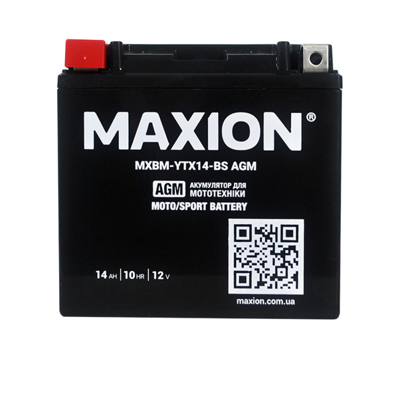 MOTO AGM YTX 14-BS MAXION (12V, 14A) 6шт/ящ