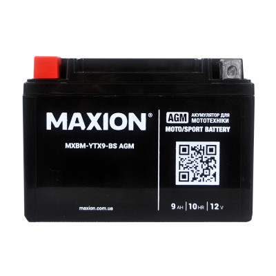 MOTO AGM YTX 9-BS MAXION (12V, 9A) 6шт/ящ