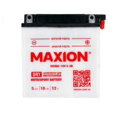 MOTO 12N 5-3B MAXION (12V, 5A) сух.без електроліту