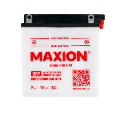 MOTO 12N 5-3B MAXION (12V, 5A) сух.без електроліту