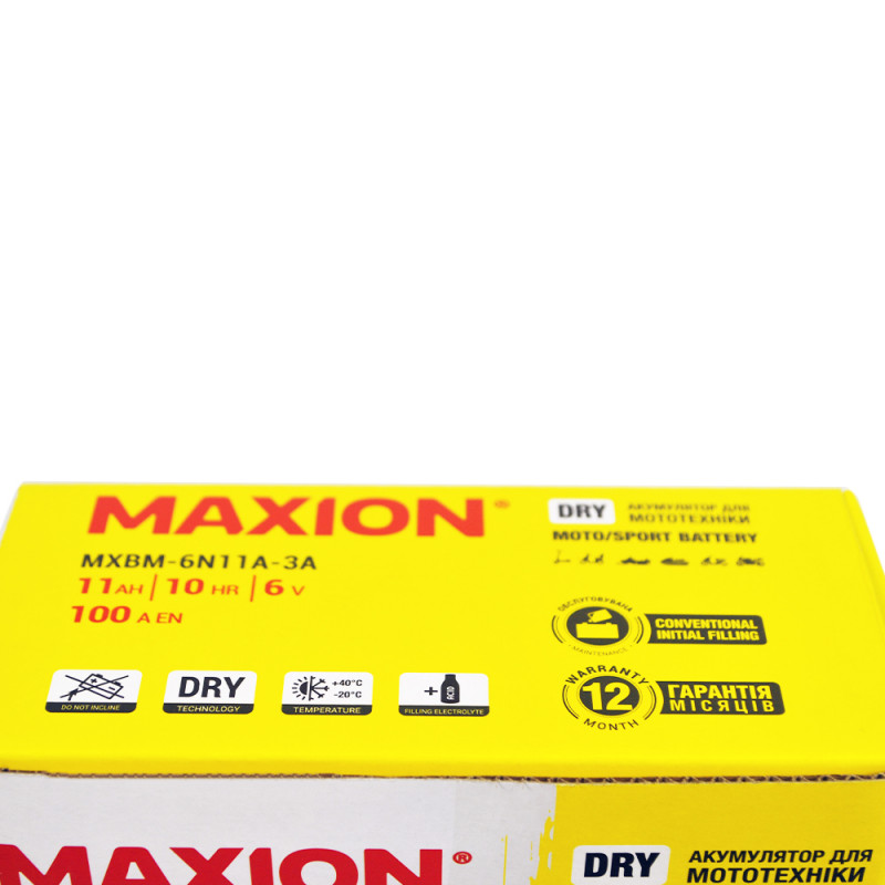 MOTO 6N 11A-3A MAXION (6V, 11A) 8шт/ящ