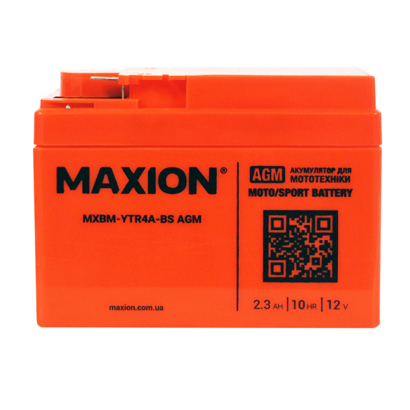 MOTO AGM YTR 4A-BS MAXION (12V, 2.3A) 20шт/ящ