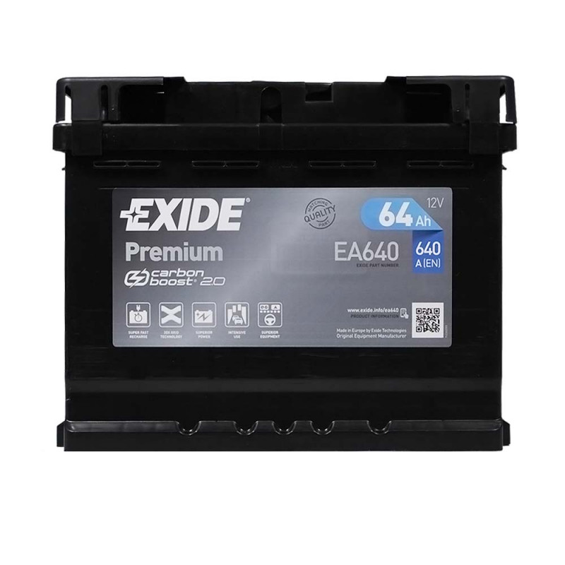 EXIDE Premium (EA640) 64Аh 640Ah R+