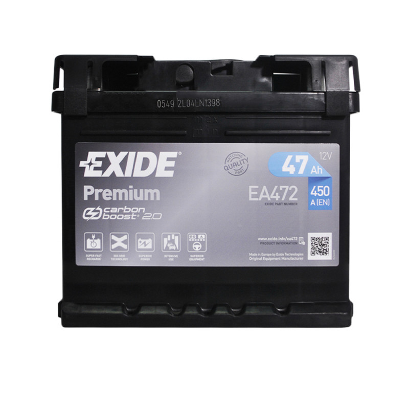 EXIDE Premium (EA472) 47Аh 450Ah R+ h=175