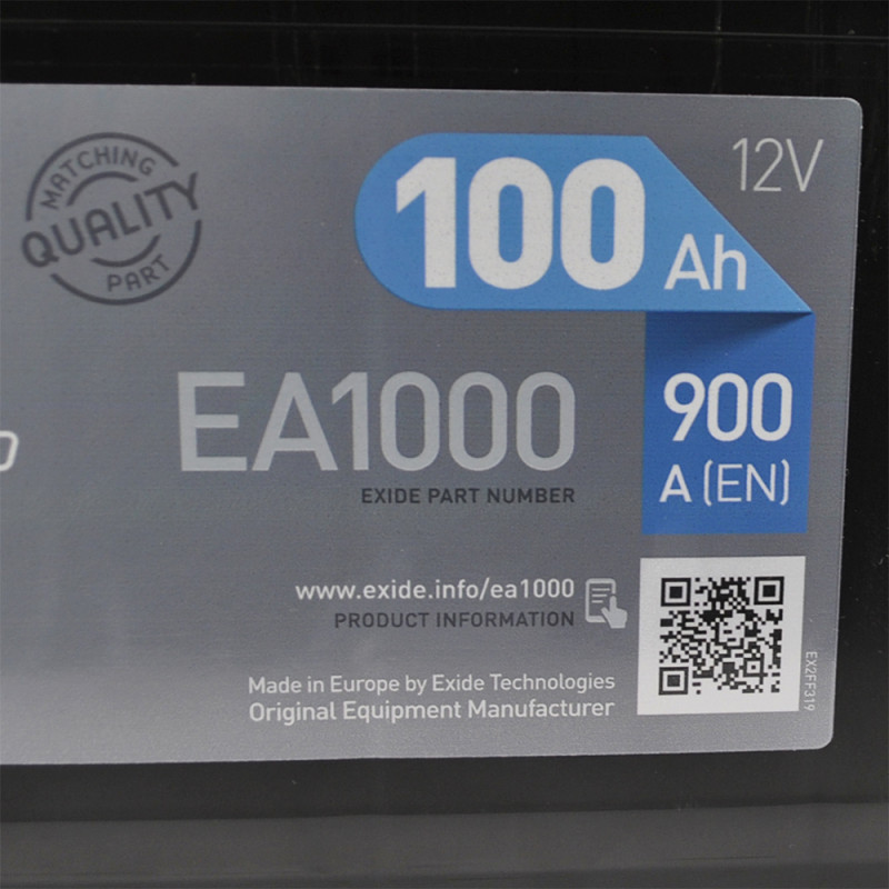 EXIDE Premium (EA1000) 100Аh 900Ah R+