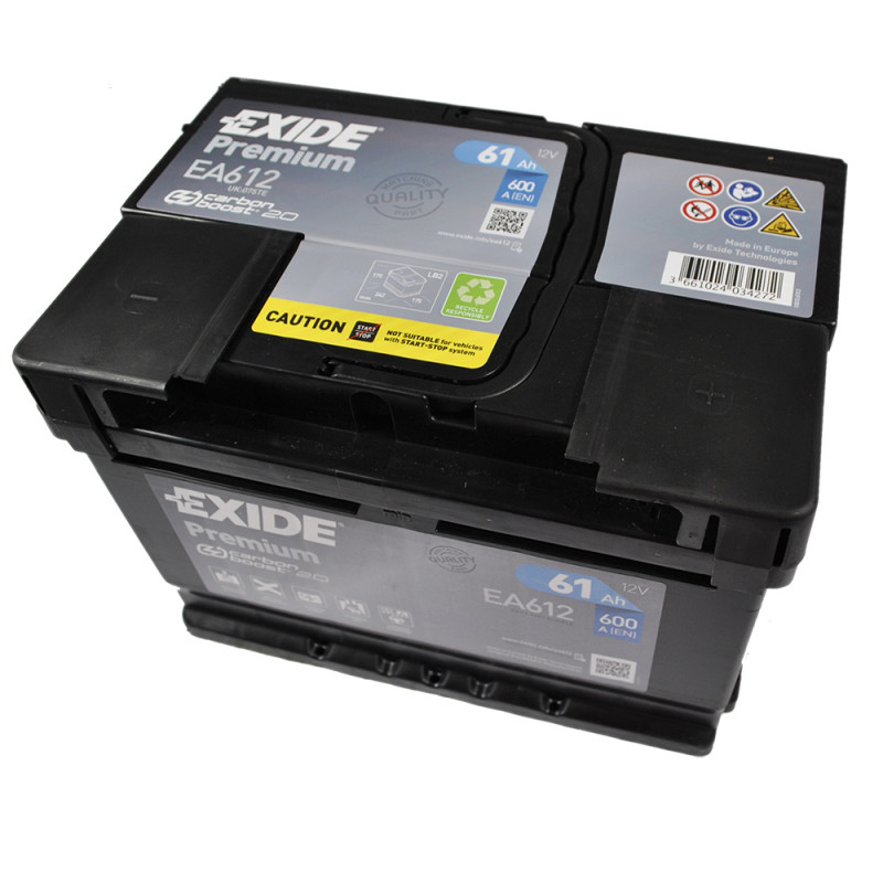 EXIDE Premium (EA612) 61Аh 600Ah R+ h=175