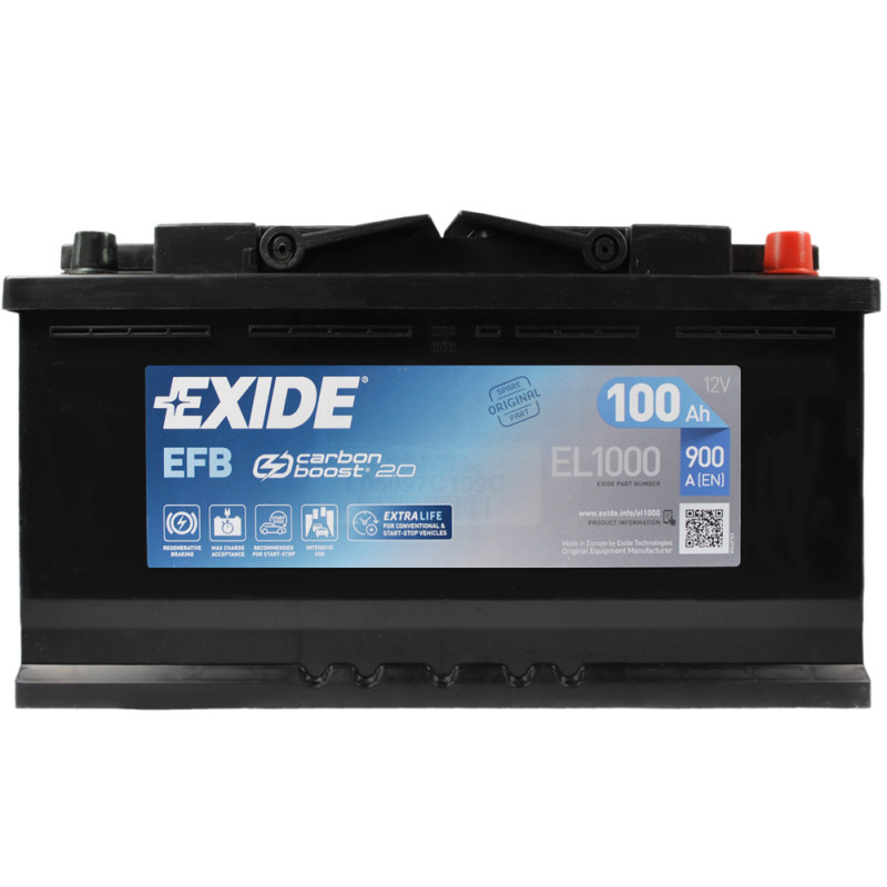 EXIDE (EL1000) Start-Stop EFB 100Аh 900A R+