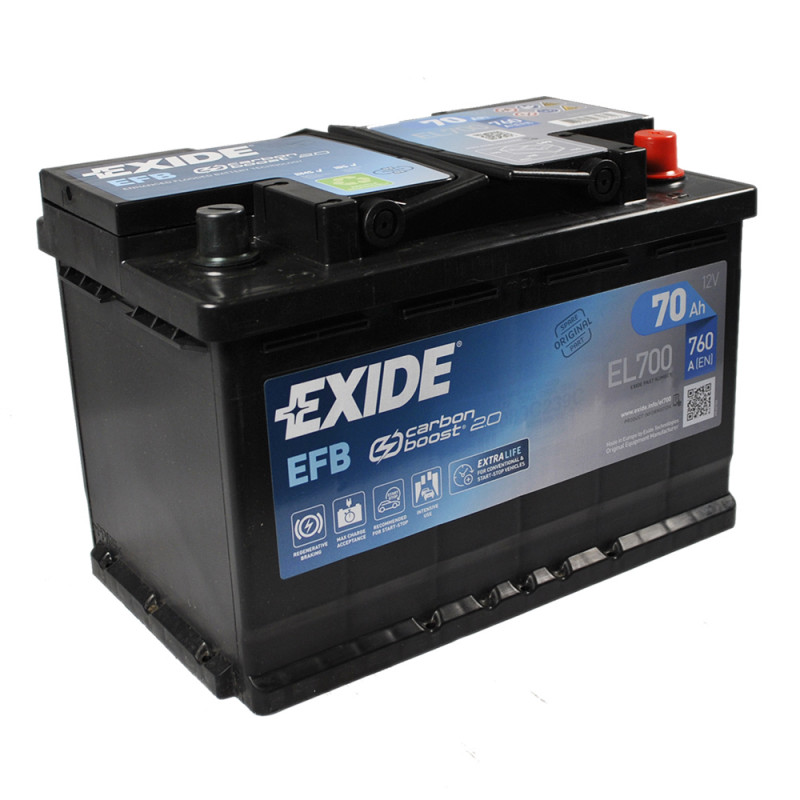 EXIDE (EL700) Start-Stop EFB 70Аh 760A R+