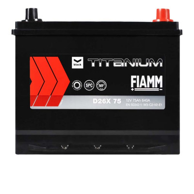 FIAMM Titanium Black Asia 75Аh 640А R+ (D26)