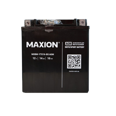 MOTO AGM YTX 16-BS MAXION (12V, 16A) 4шт/ящ