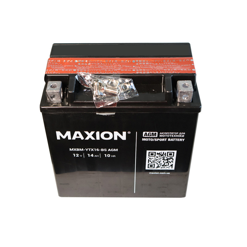 MOTO AGM YTX 16-BS MAXION (12V, 16A) 4шт/ящ
